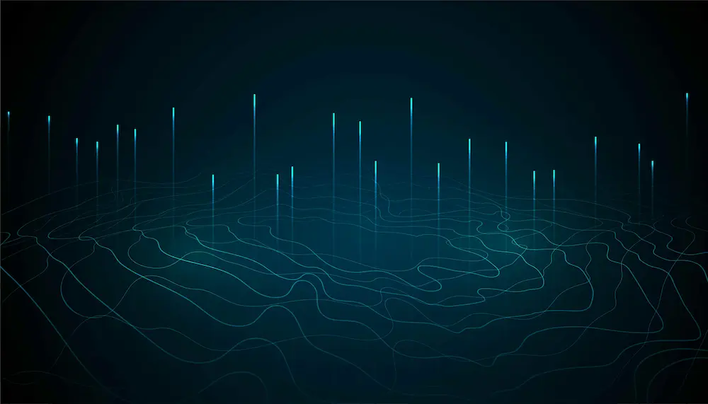 Digital visualization of data flowing