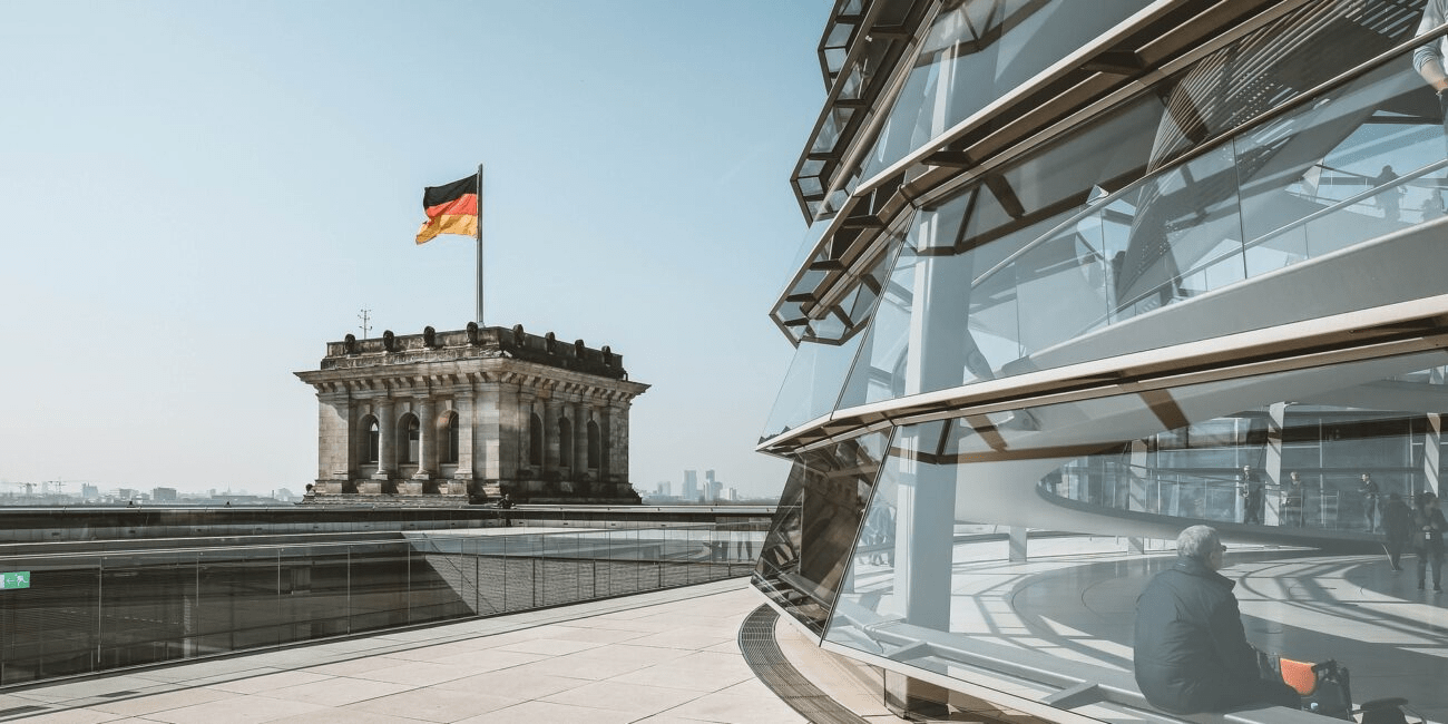 Berlin with German Flag
